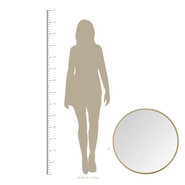 aubrey gold metal mirror measurements