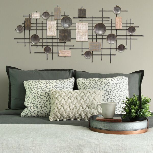 industrial wall decor in living room